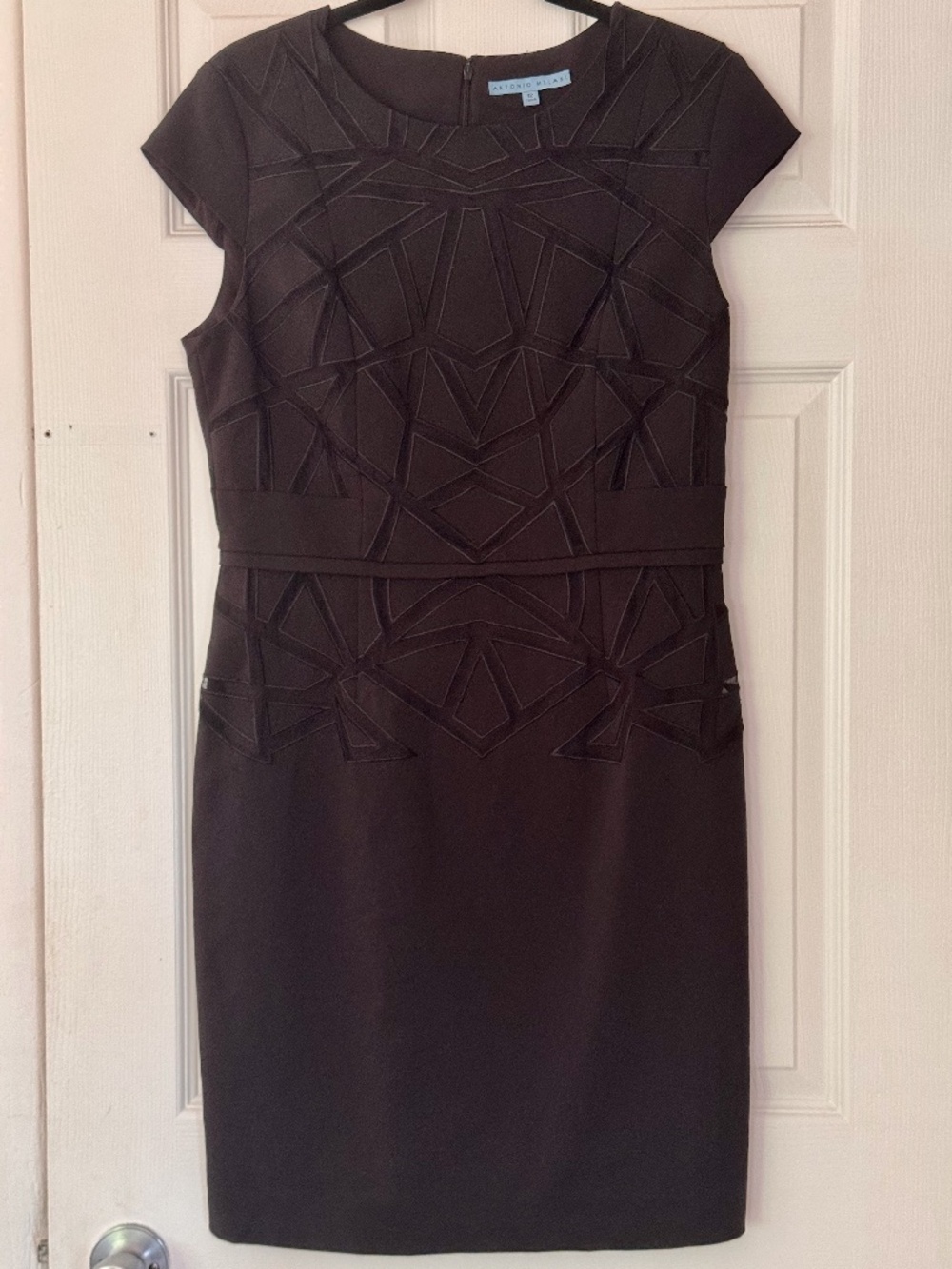 Antonio Melani Lilo "Retro Remix" Women's Black Sheath Dress, NWT
